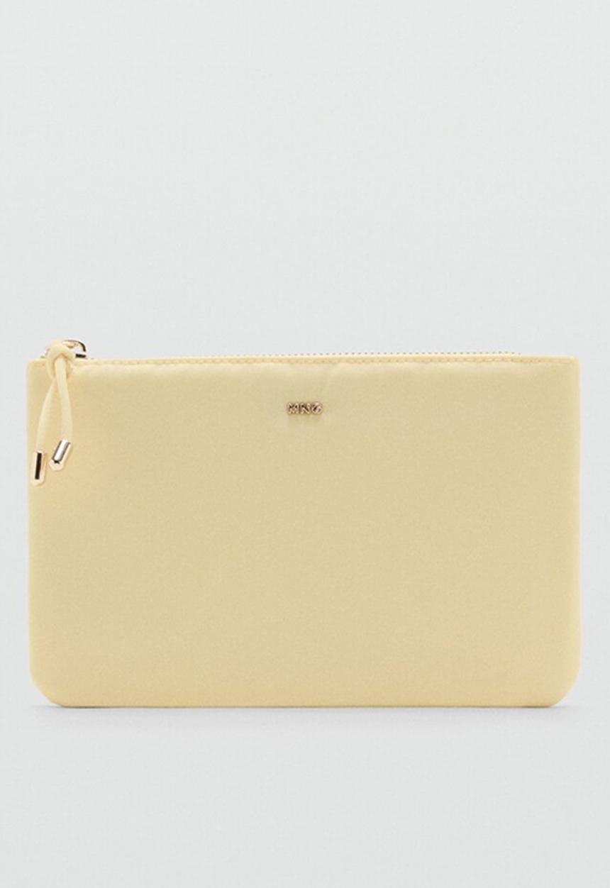 MANGO - Cosmetic bag sorbete - amarillo pastel