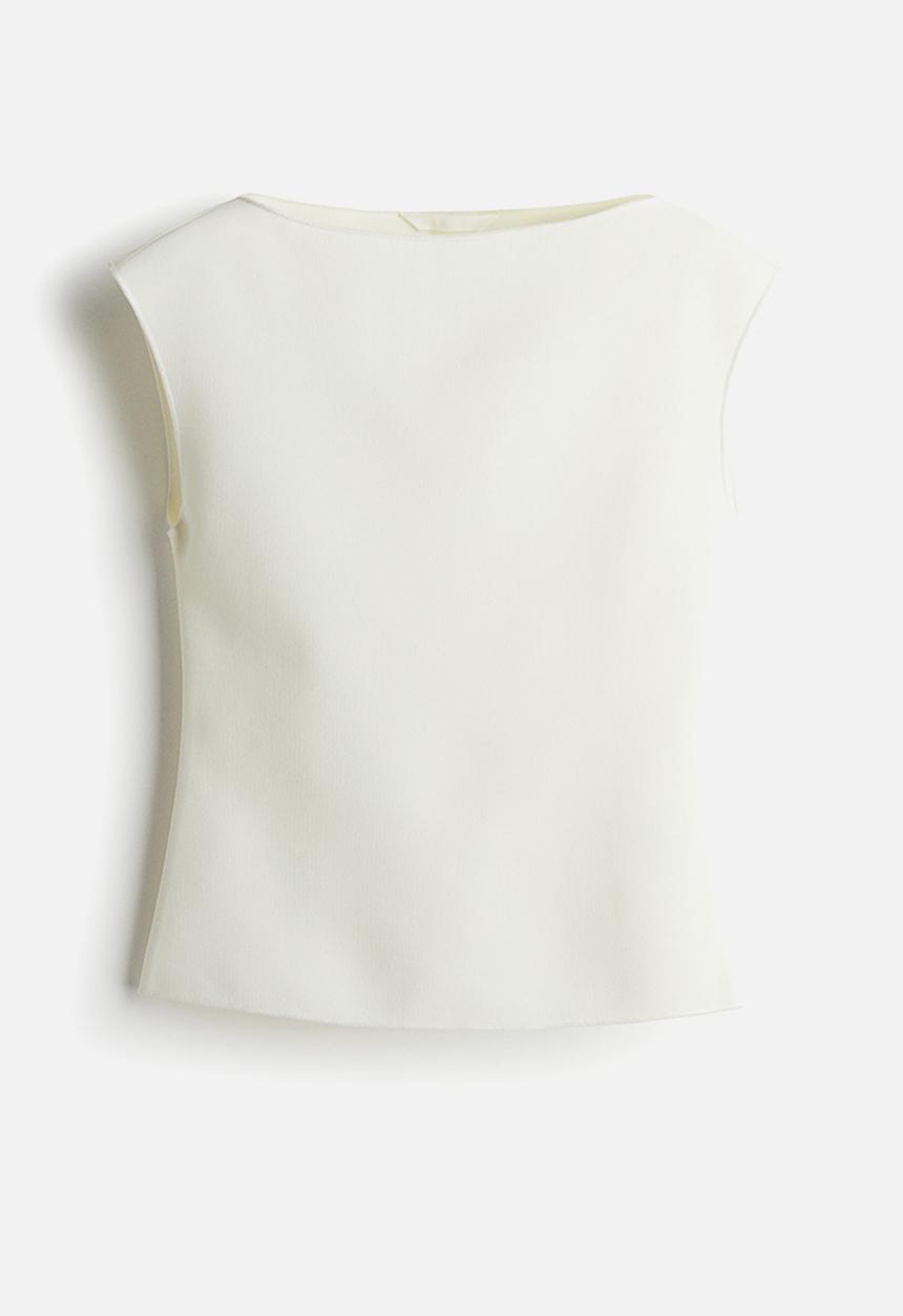 H&M - Boat-neck top - white