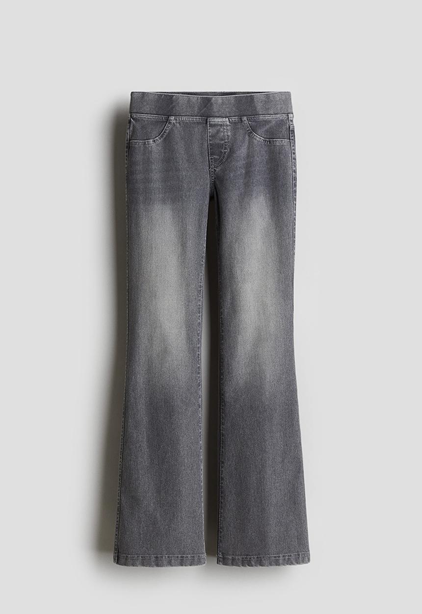 H&M - Flared jersey trousers - grey