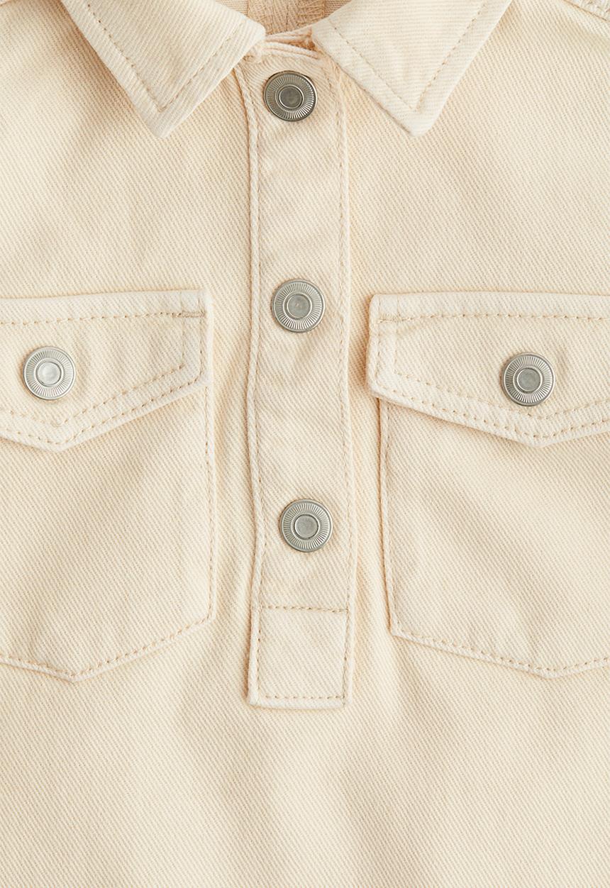 H&M - A-line twill dress - beige