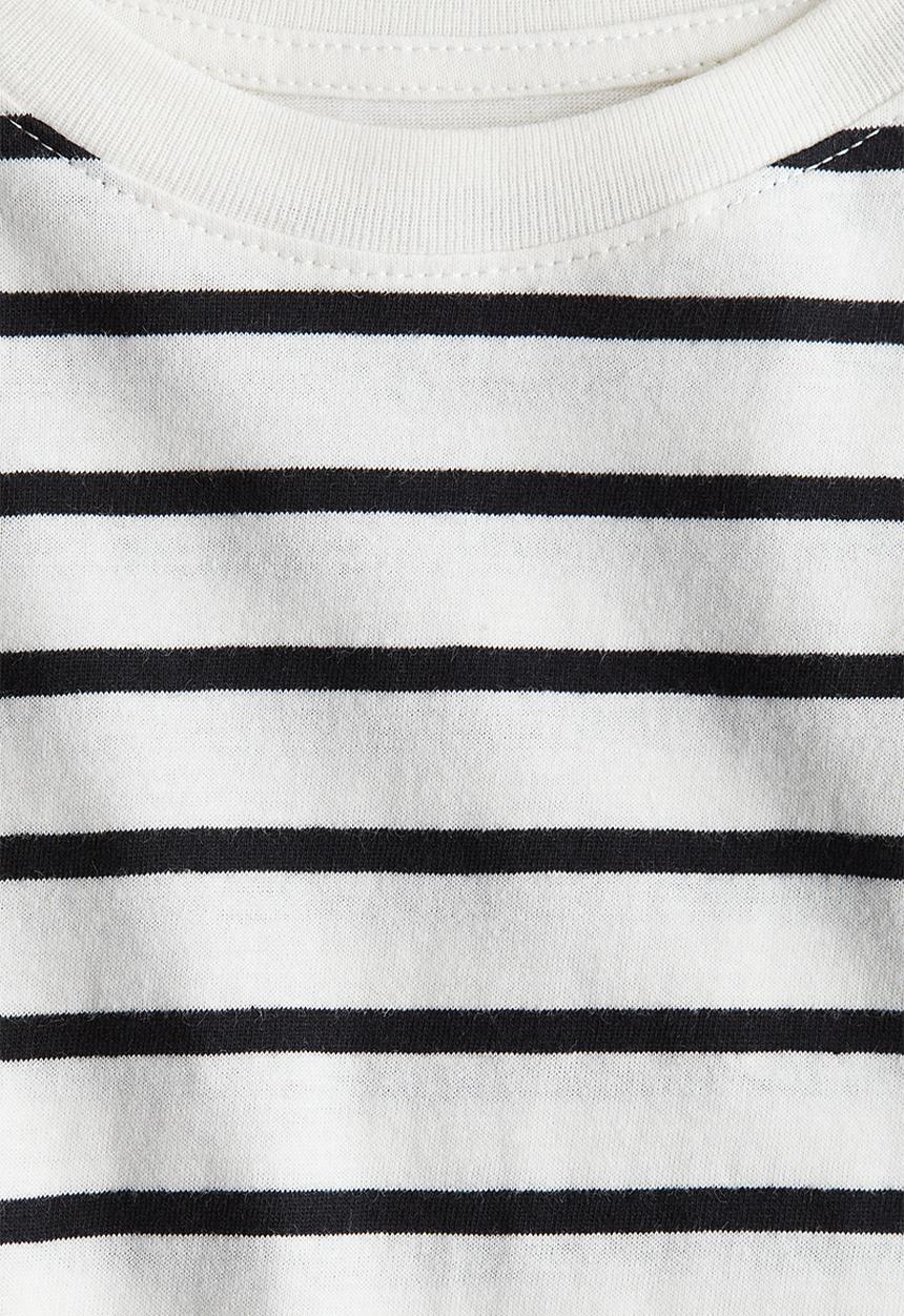 H&M - Cotton jersey T-shirt - white/striped