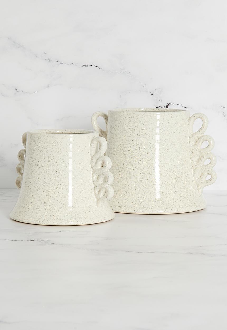 Sixth Floor - Planter Stoneware - White