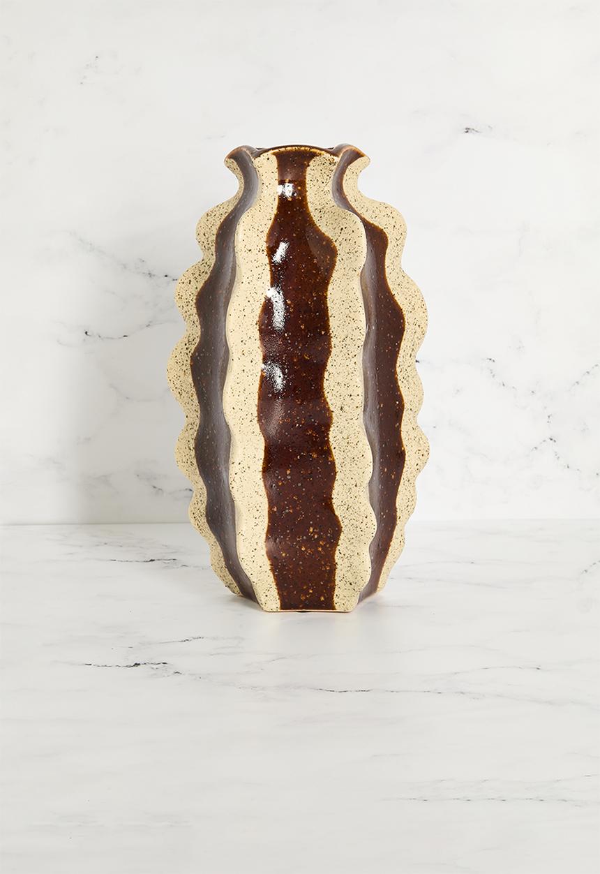 Sixth Floor - Vase Stoneware - Brown