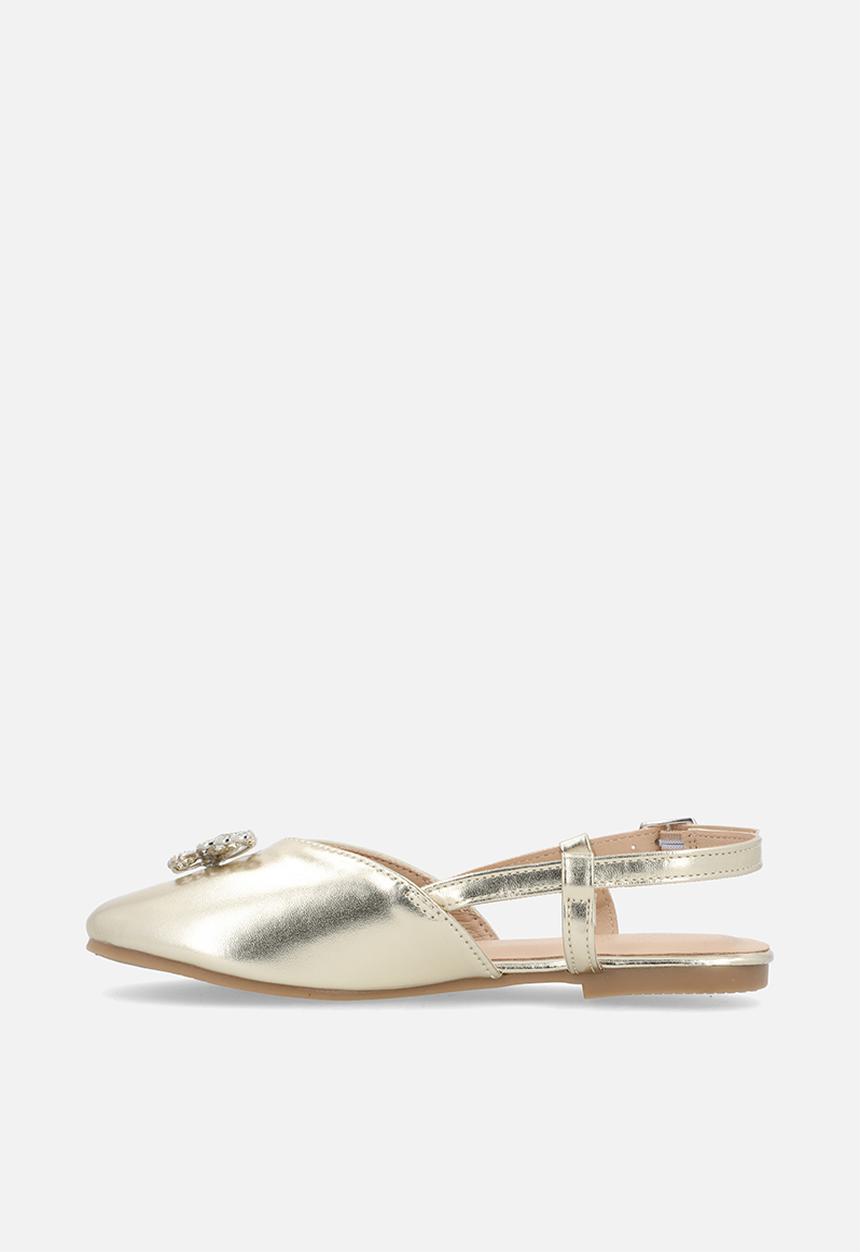 Pop Candy - Butterfly brooch pumps - gold