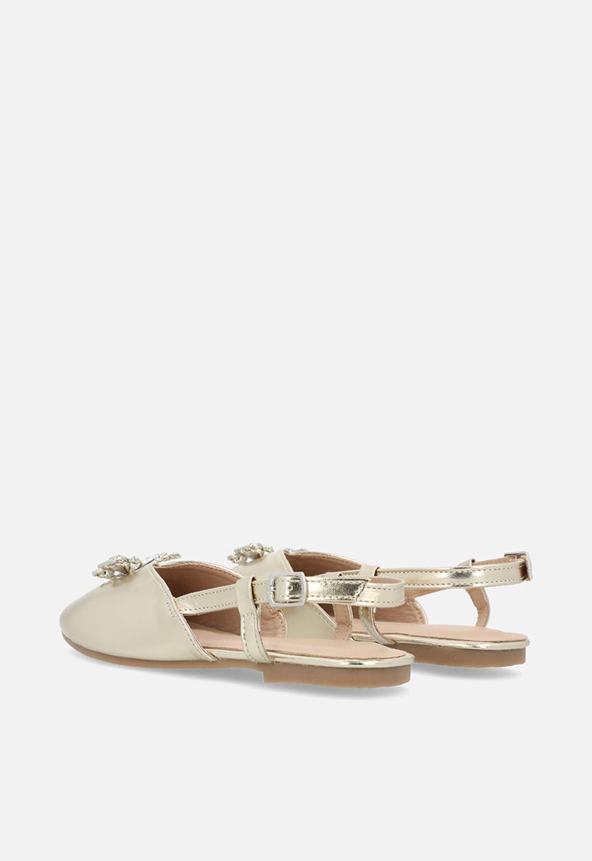 Pop Candy - Butterfly brooch pumps - gold