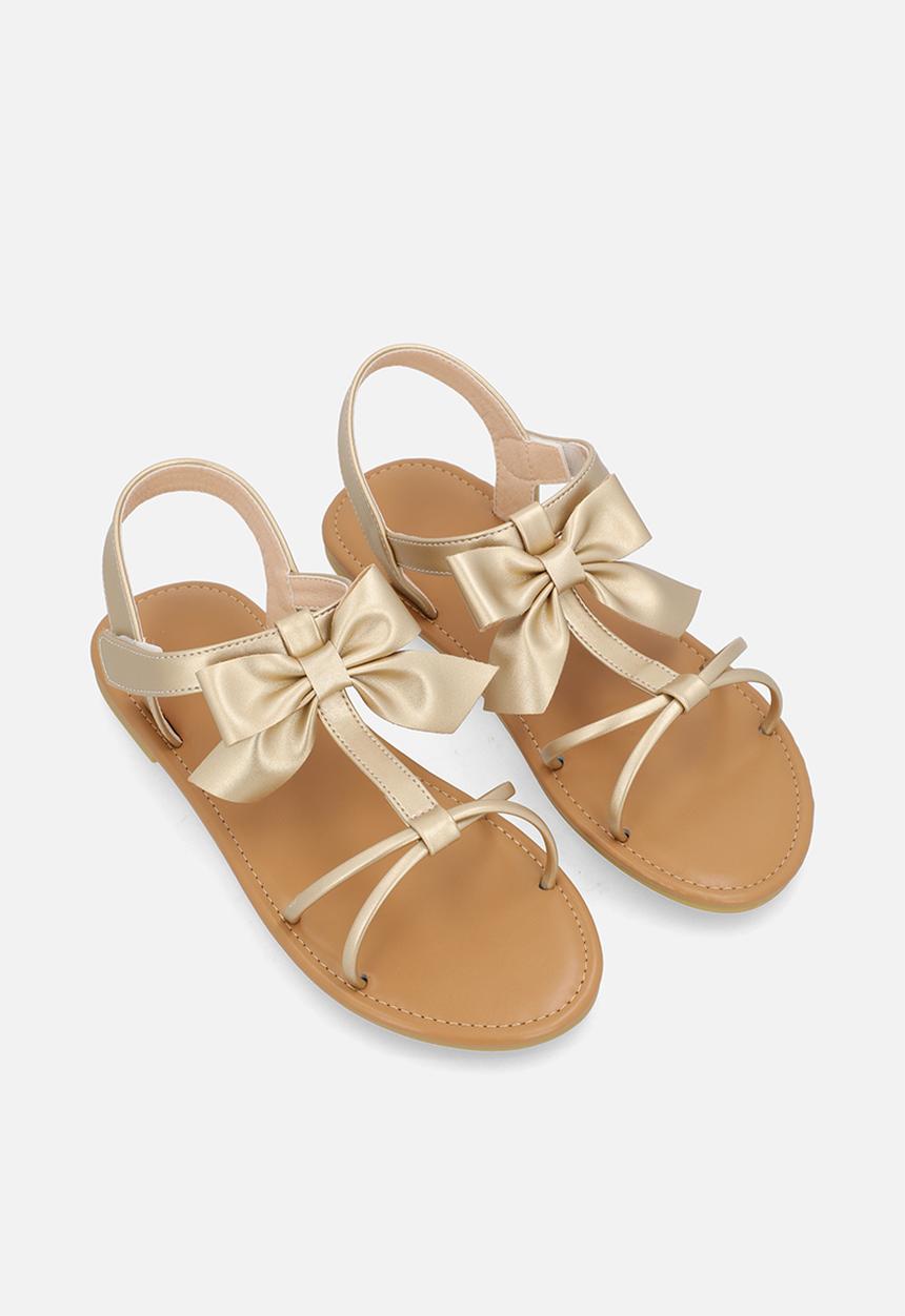 Pop Candy - Bow décor sandals - gold
