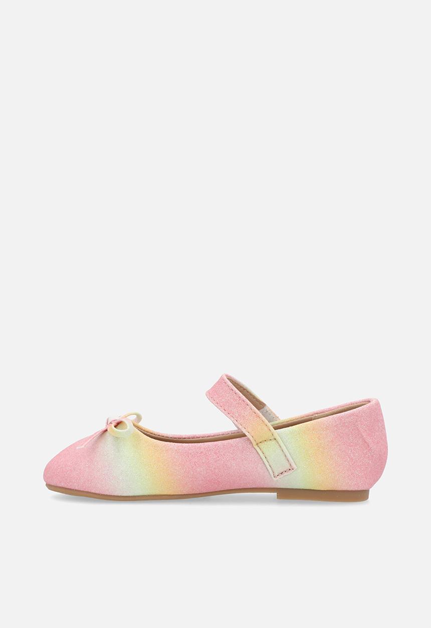 Pop Candy - Bow detail glitter pump - pastel multi