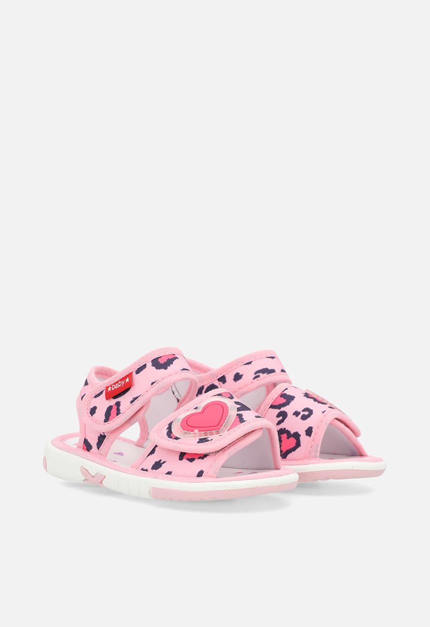 Pop Candy - Leopard printed sandals with squeaker - pink