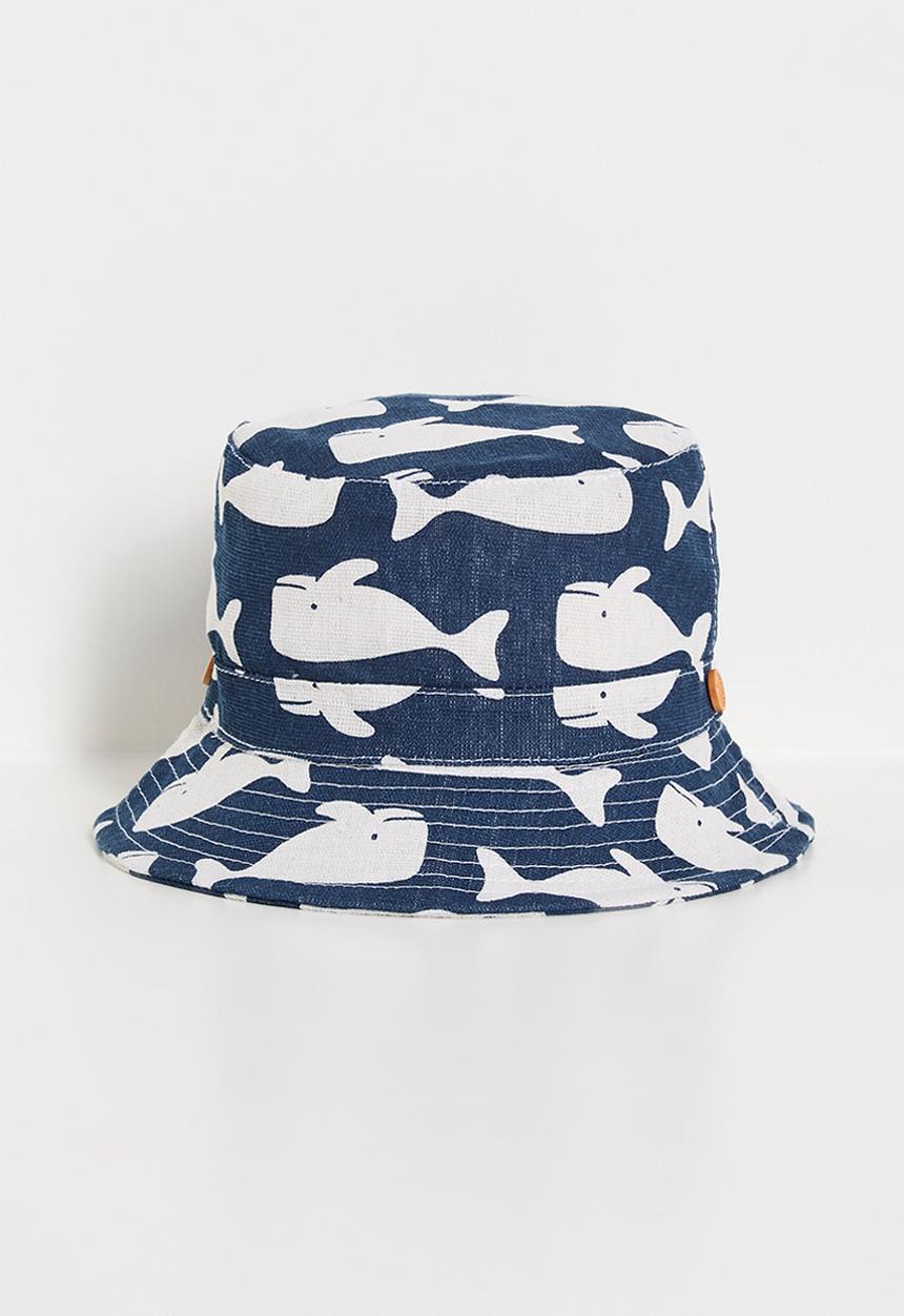 Pop Candy - Printed bucket hat - navy blue & white