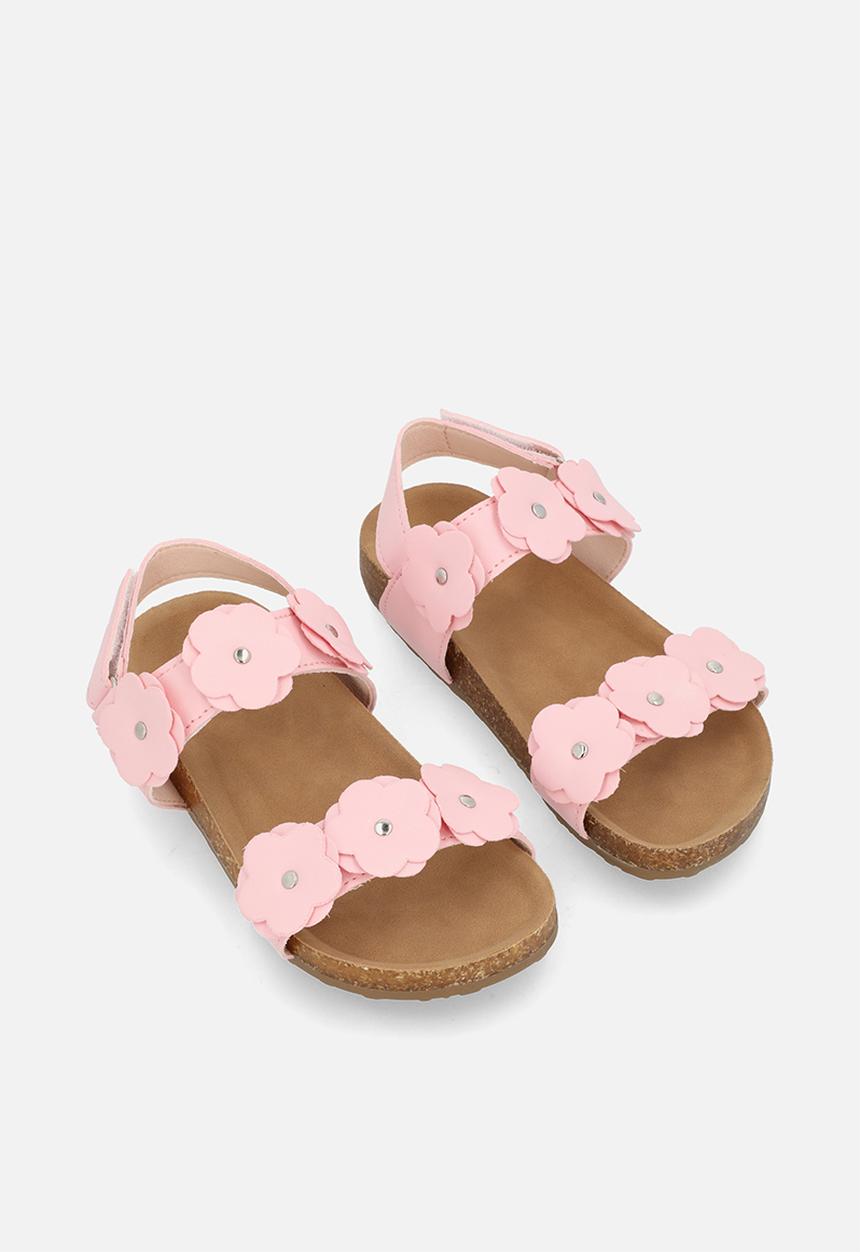 Pop Candy - Floral twin straps sandals - pink