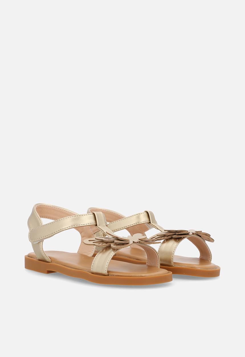 Pop Candy - Butterfly décor sandals - gold