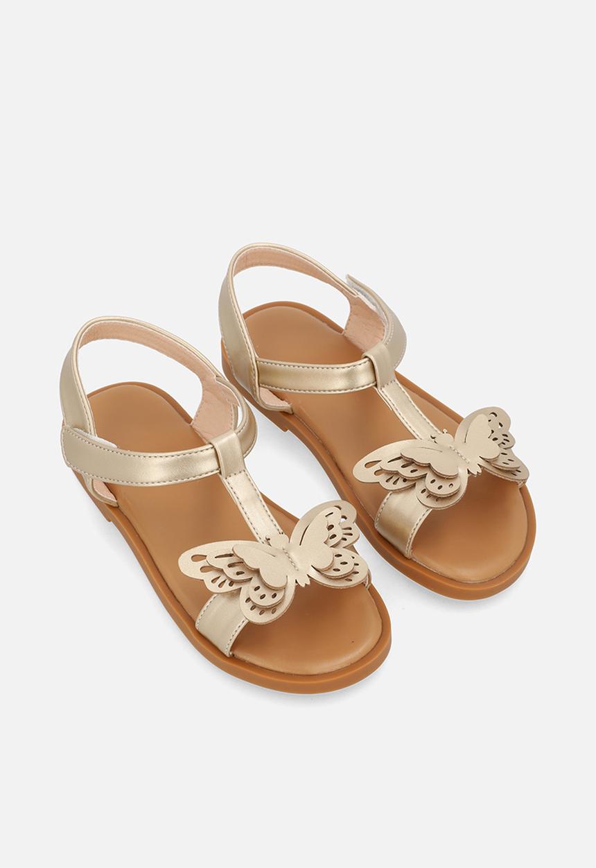 Pop Candy - Butterfly décor sandals - gold