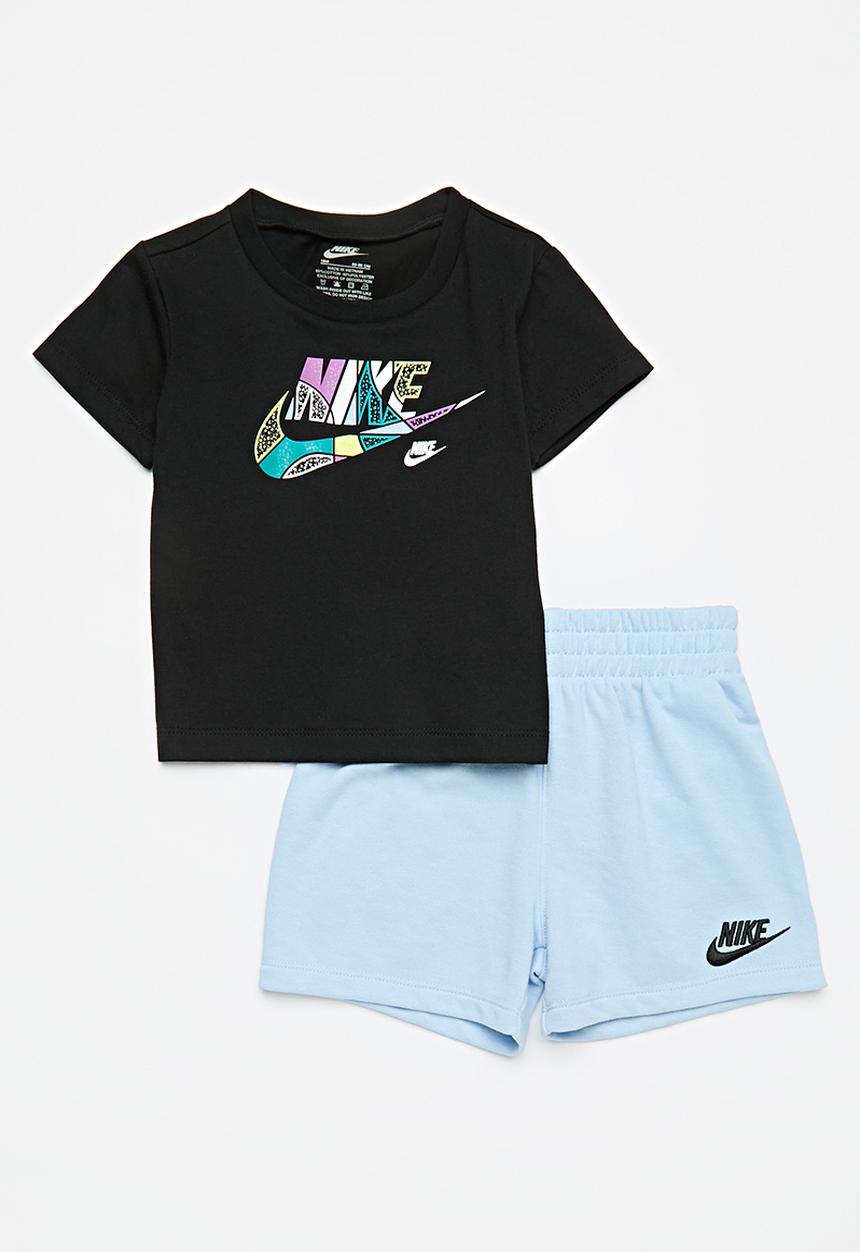 Nike - Nike knit short set - psychic blue & black