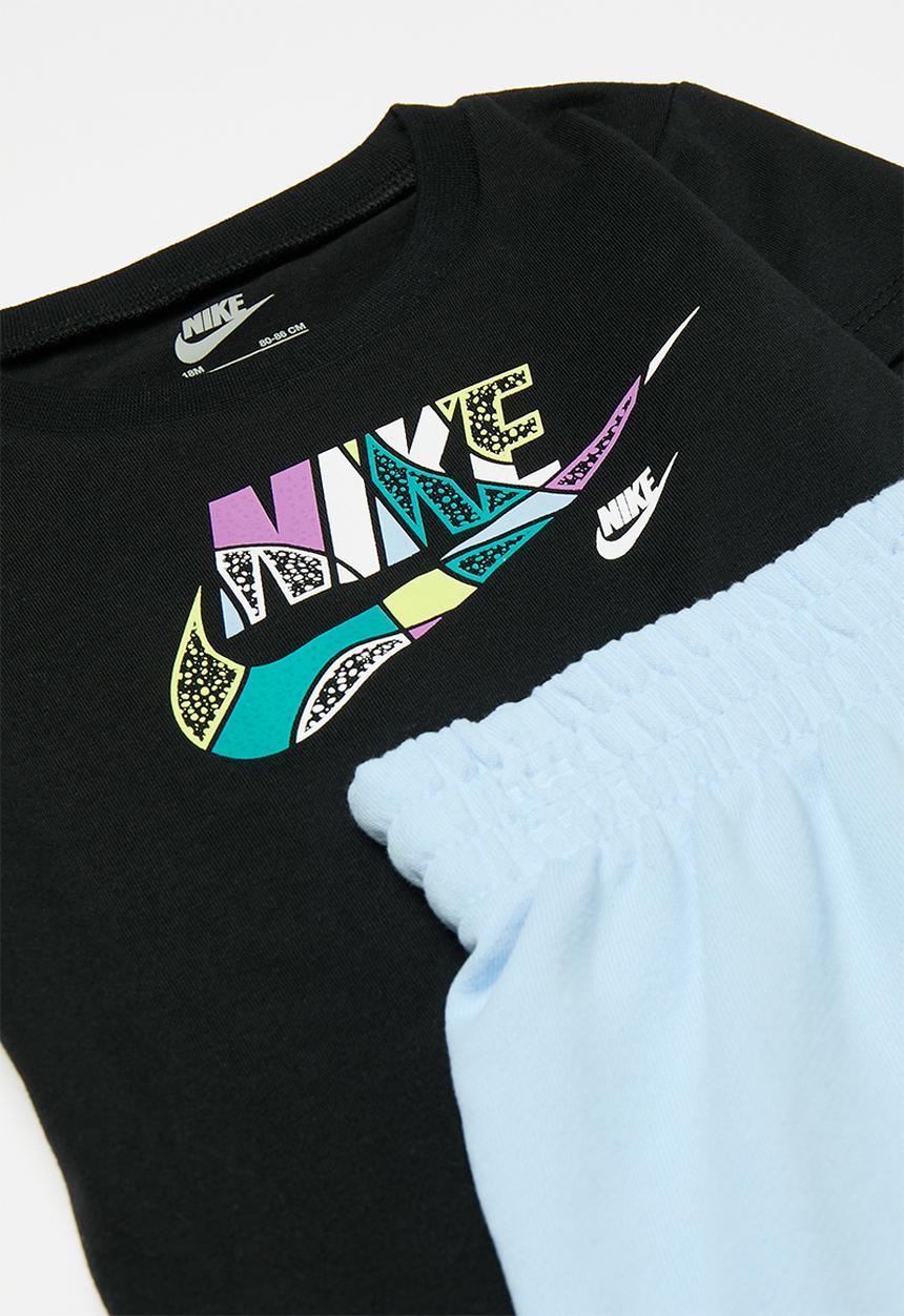 Nike - Nike knit short set - psychic blue & black