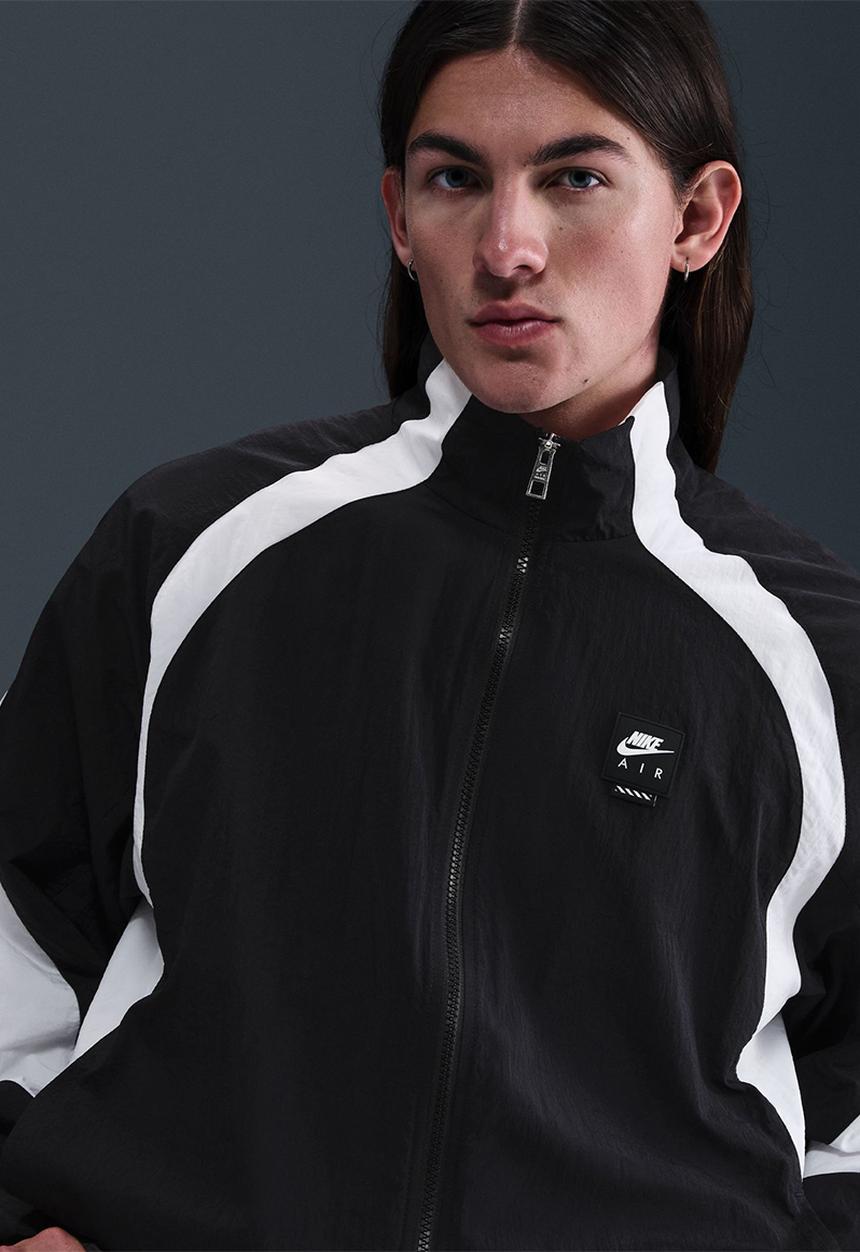 Nike Air Woven Track Jacket - Black/White/Black