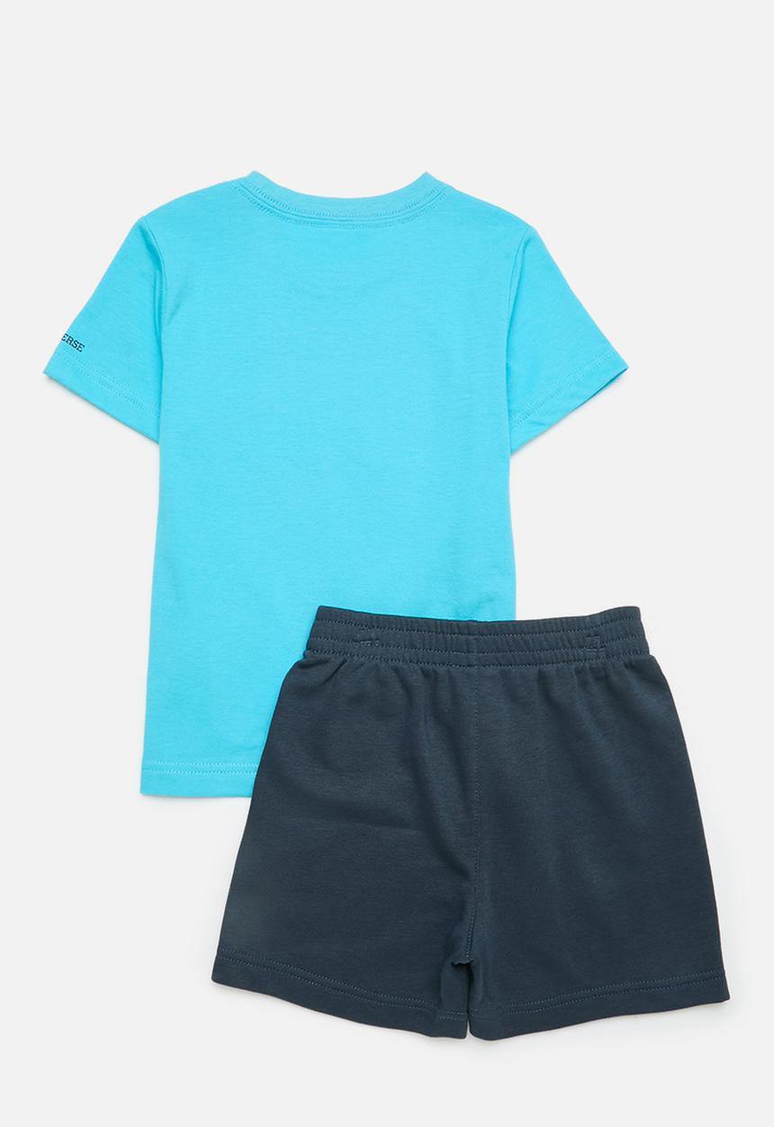 Converse - Converse trail mix graphic tee and shorts set - converse navy