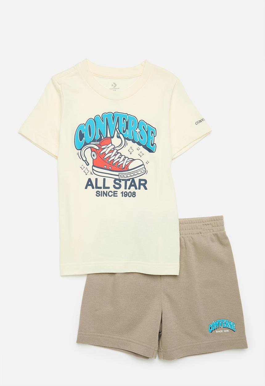 Converse - Converse trail mix graphic tee and shorts set - vintage cargo