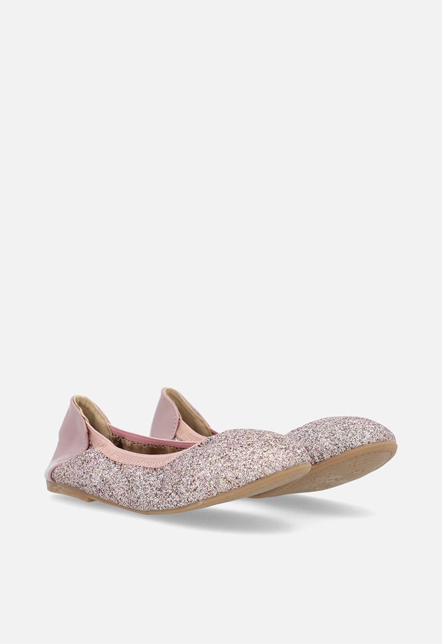 Pop Candy - Metallic glitter elasticated pumps - pink
