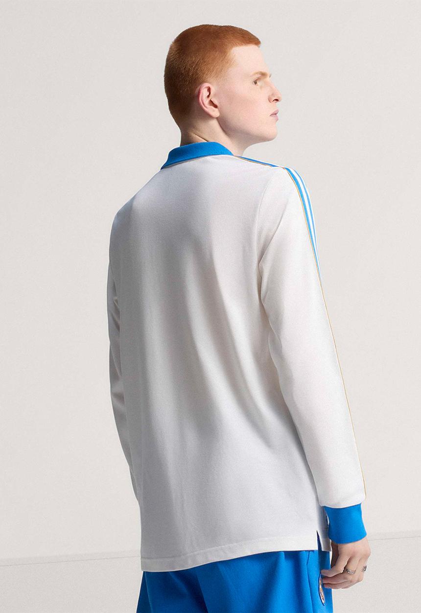 adidas Originals - Real Madrid Terrace Icons Long Sleeve Polo Shirt - White