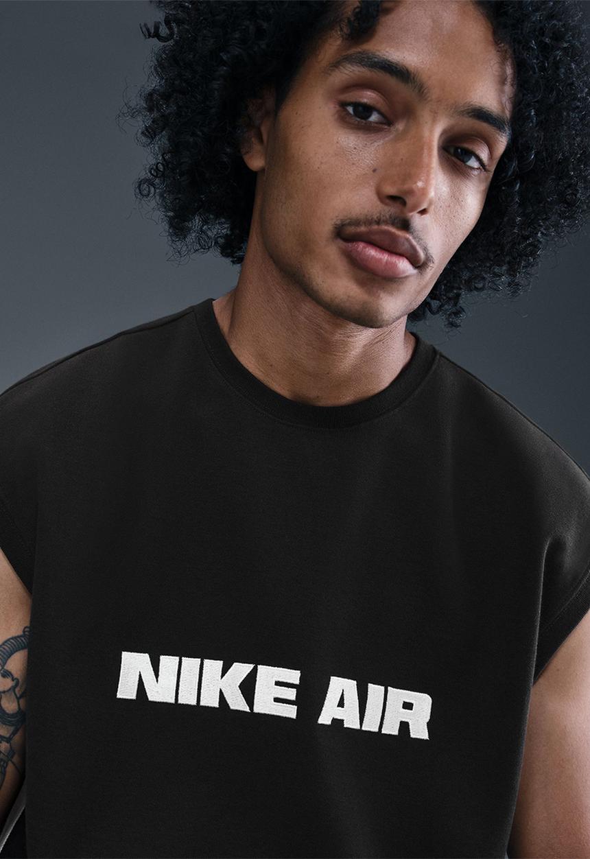 Nike - Nike Air Ss Lifestyle Jsy Top  - Black/White/White