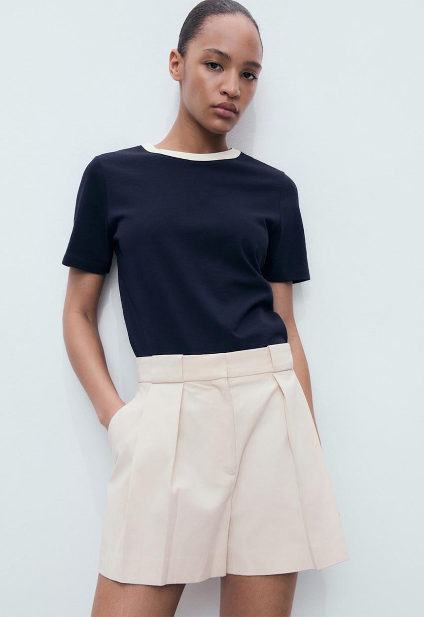 MANGO - Shorts Greta - Light Beige
