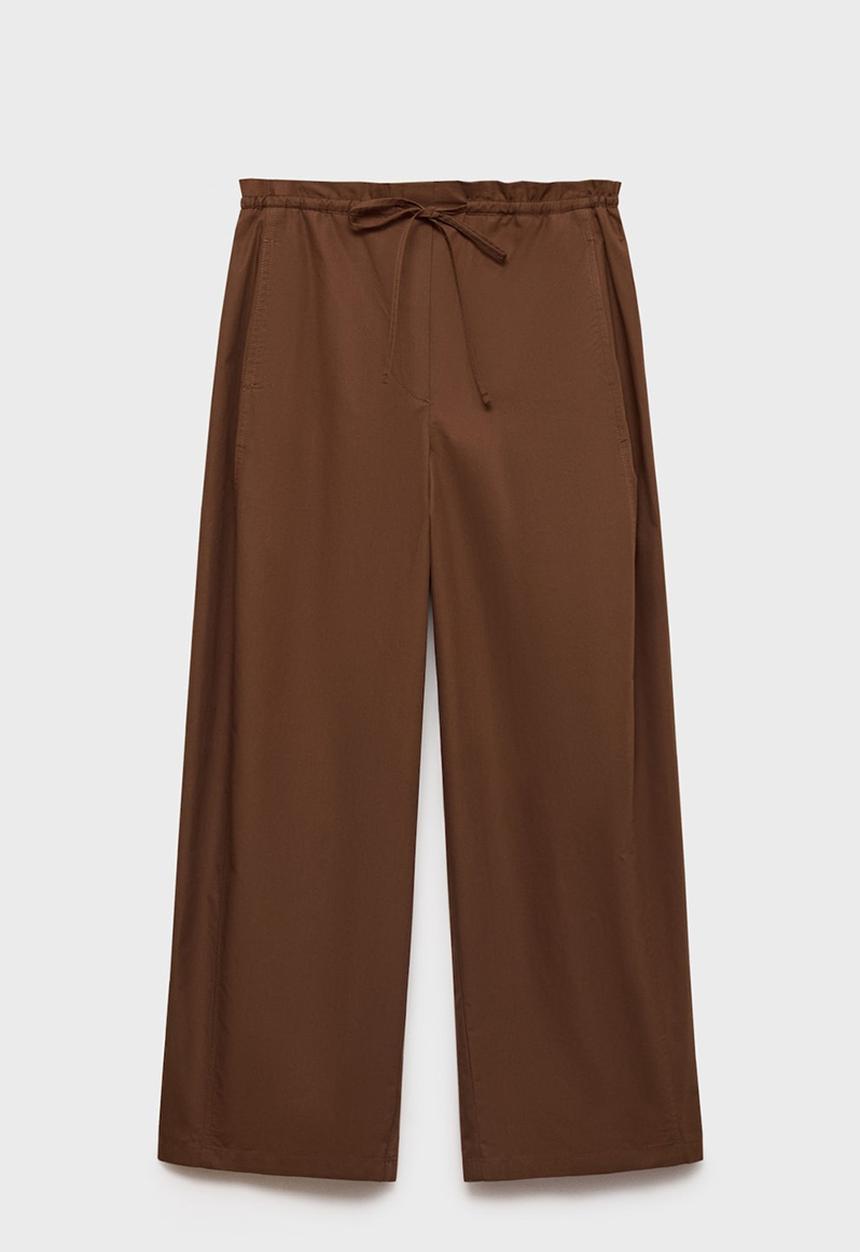 MANGO - Trousers Lupe - Brown