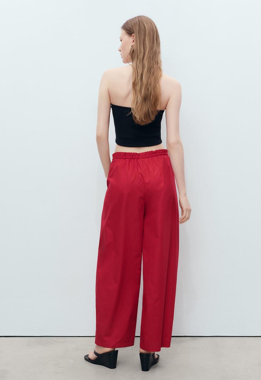 MANGO - Trousers Lupe - Red