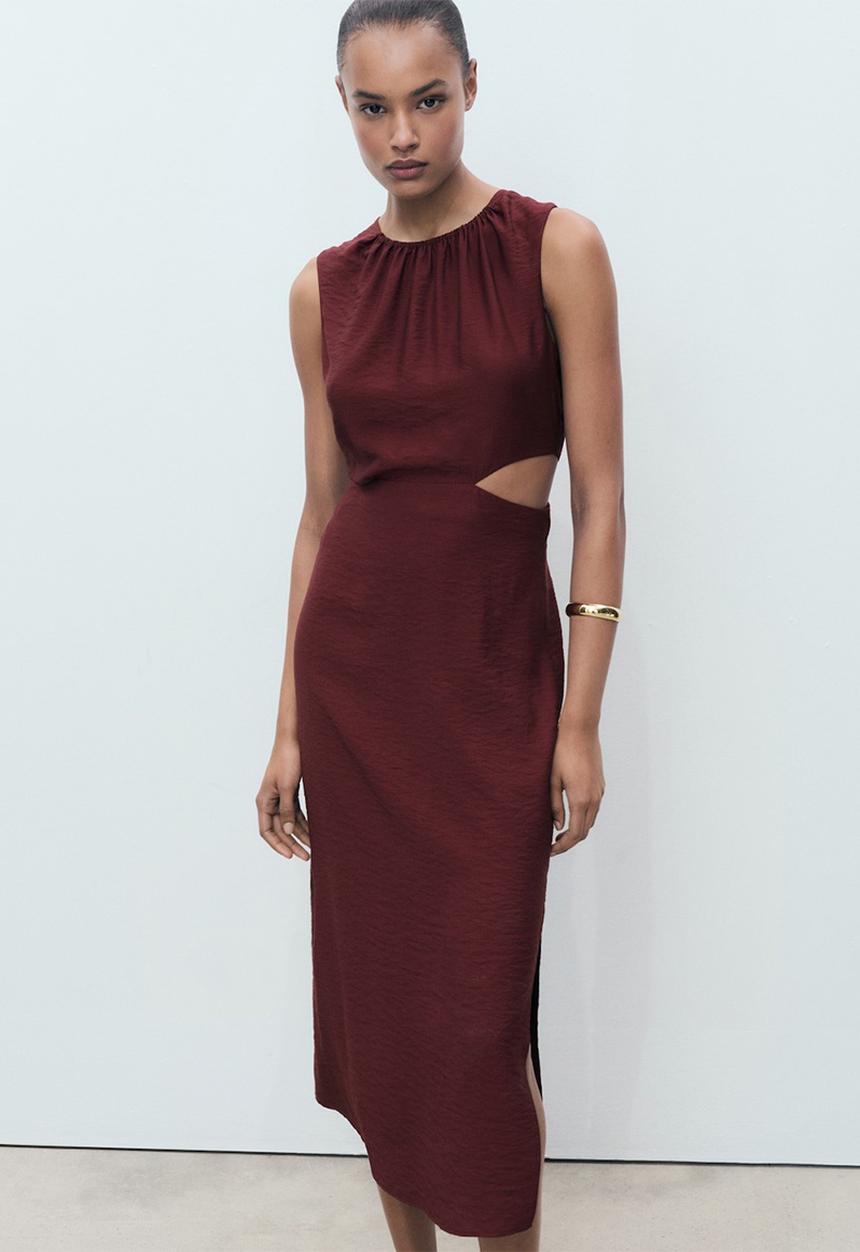MANGO - Dress Olimpio - Dark Red