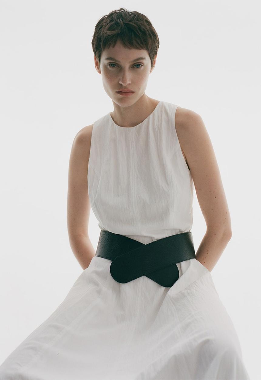 MANGO - Dress Pumpkin - White