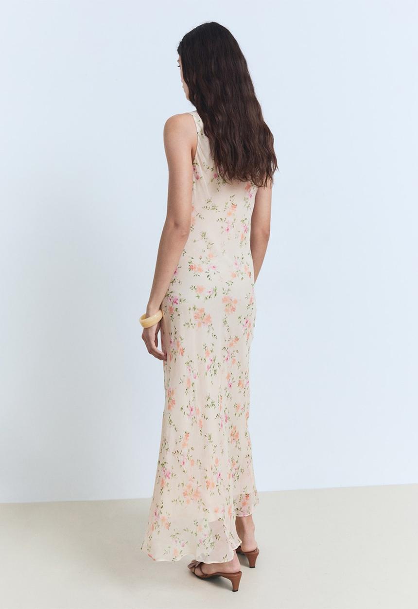 MANGO - Dress Betty - Light Pastel Orange