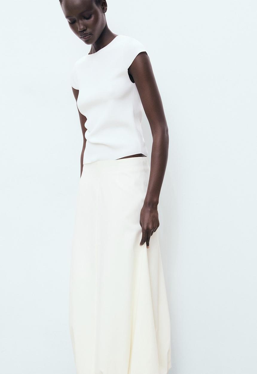 MANGO - Skirt Globe - Light Beige