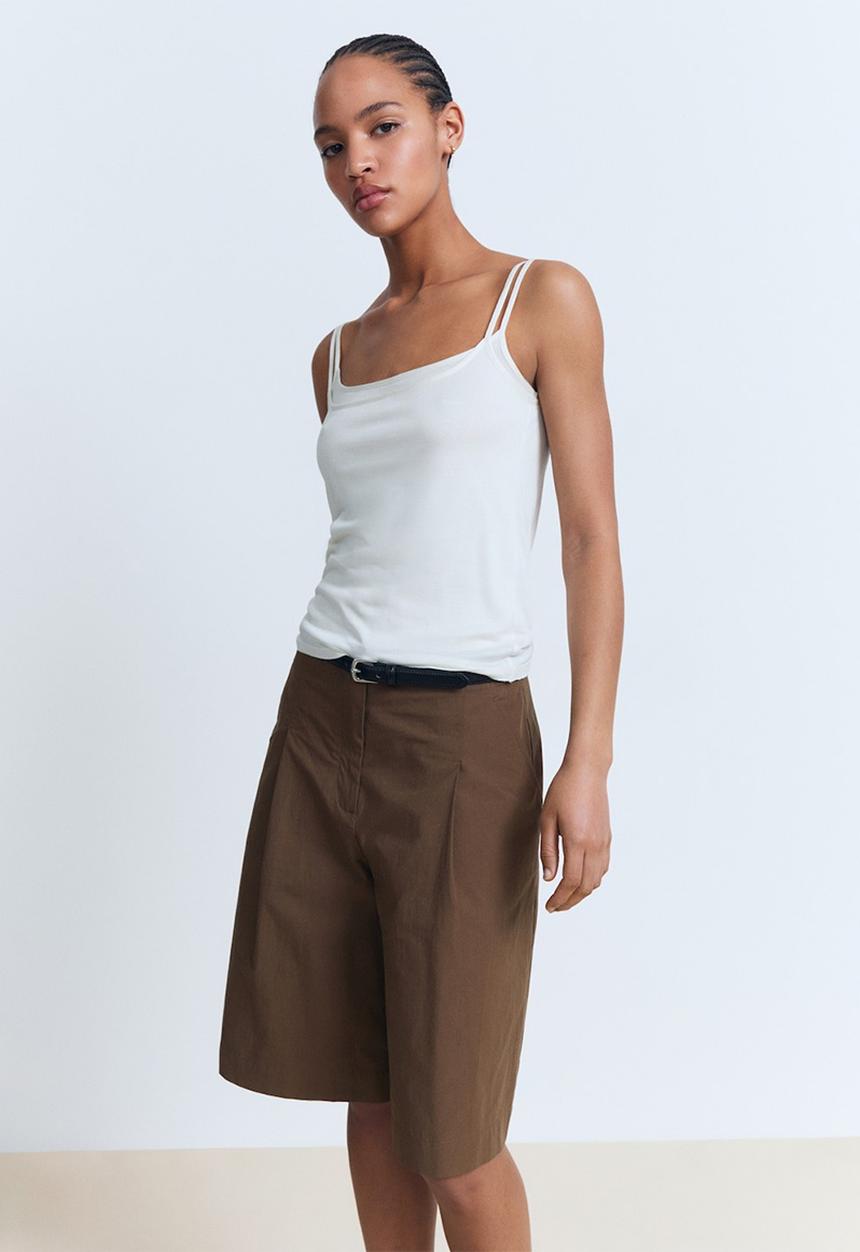 MANGO - Bermudas Huga - Brown