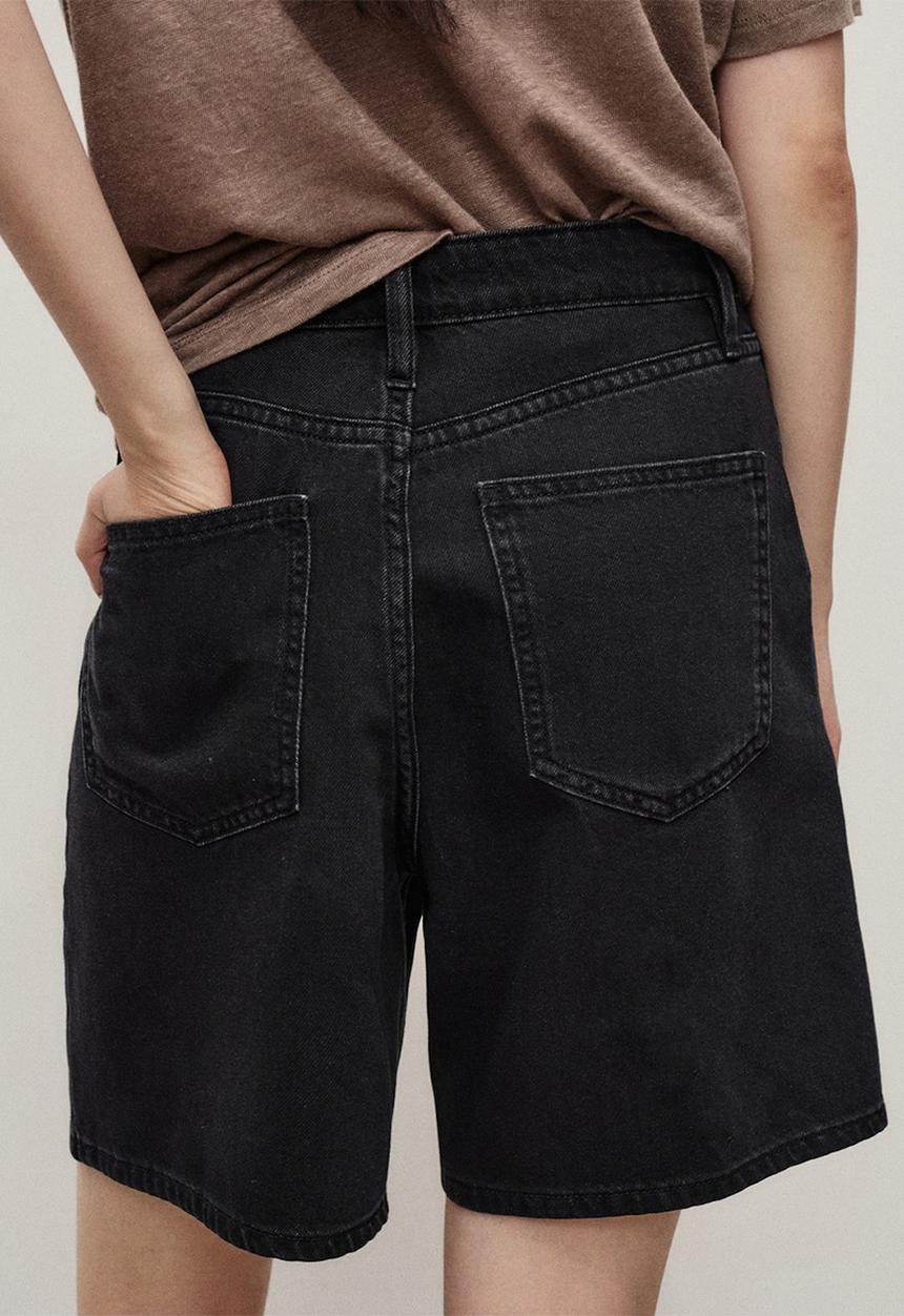 MANGO - Bermudas Marina - black denim