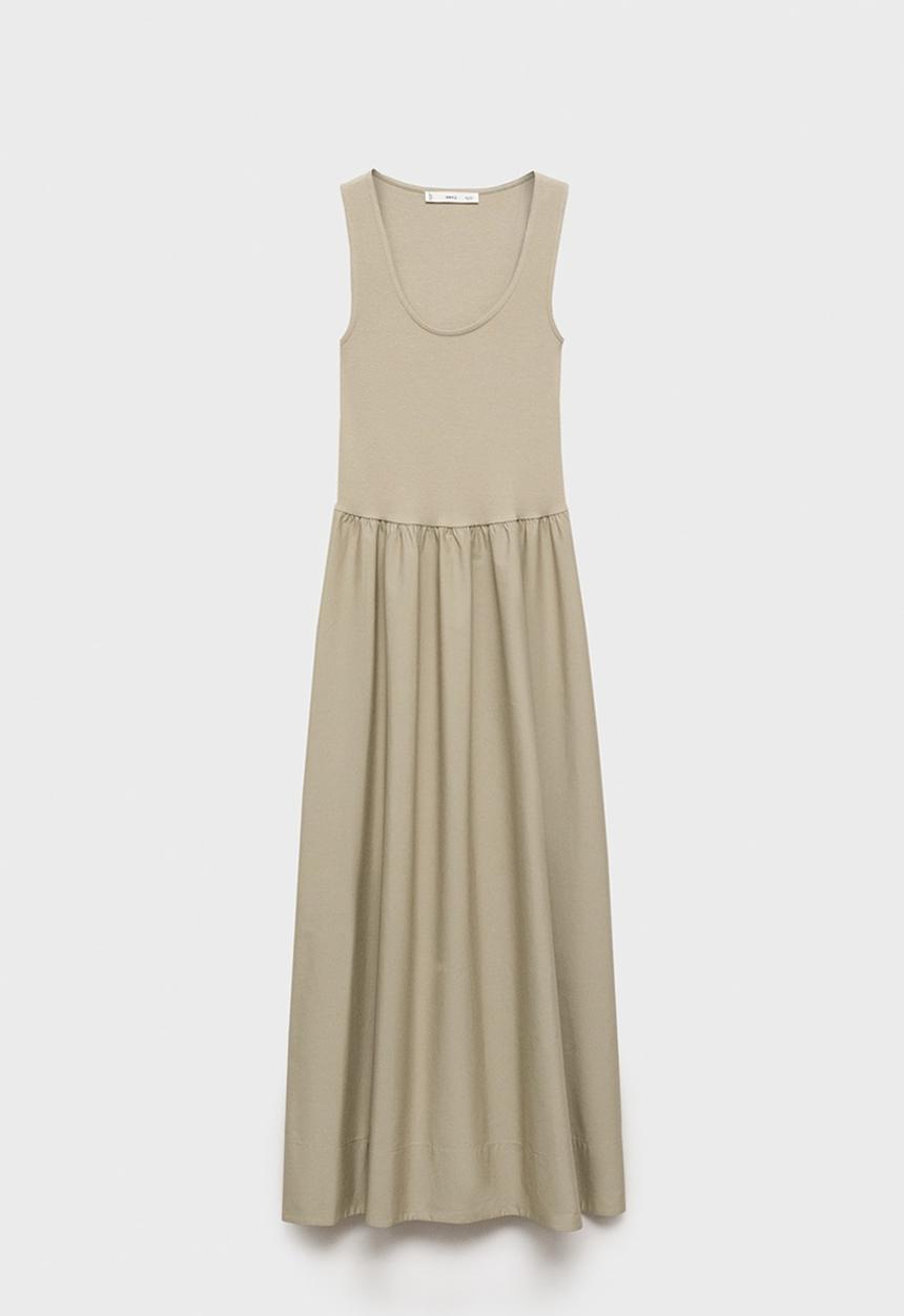 MANGO - Dress Valvi - Beige/Khaki