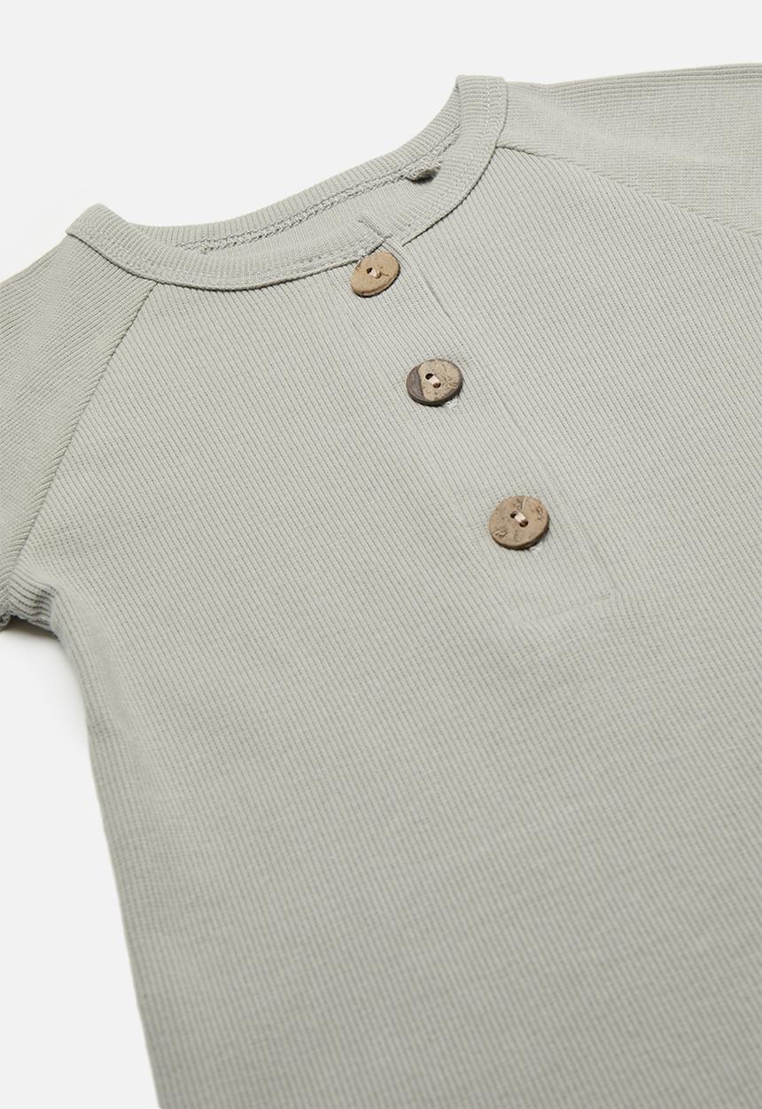 Pop Candy - Button down romper - grey