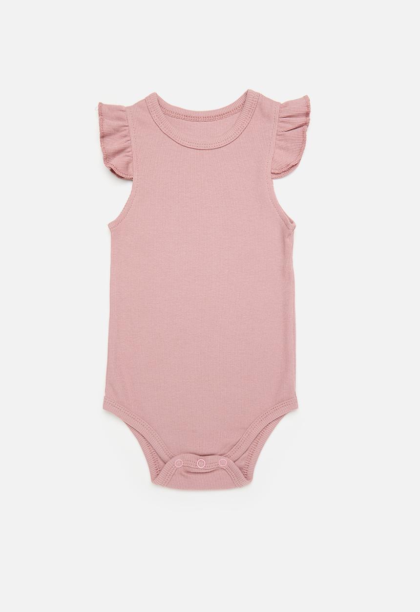 Pop Candy - Frilled sleeve bodyvest - pink