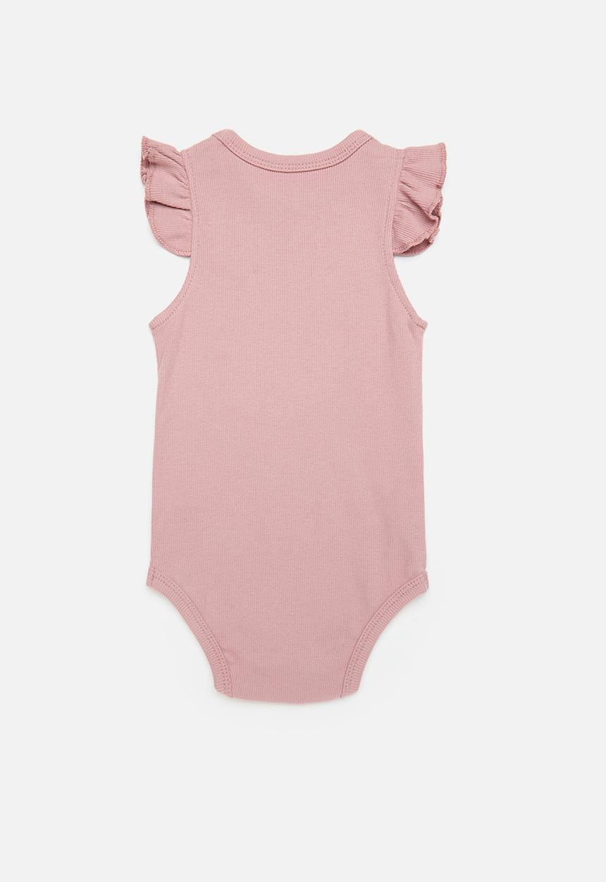 Pop Candy - Frilled sleeve bodyvest - pink
