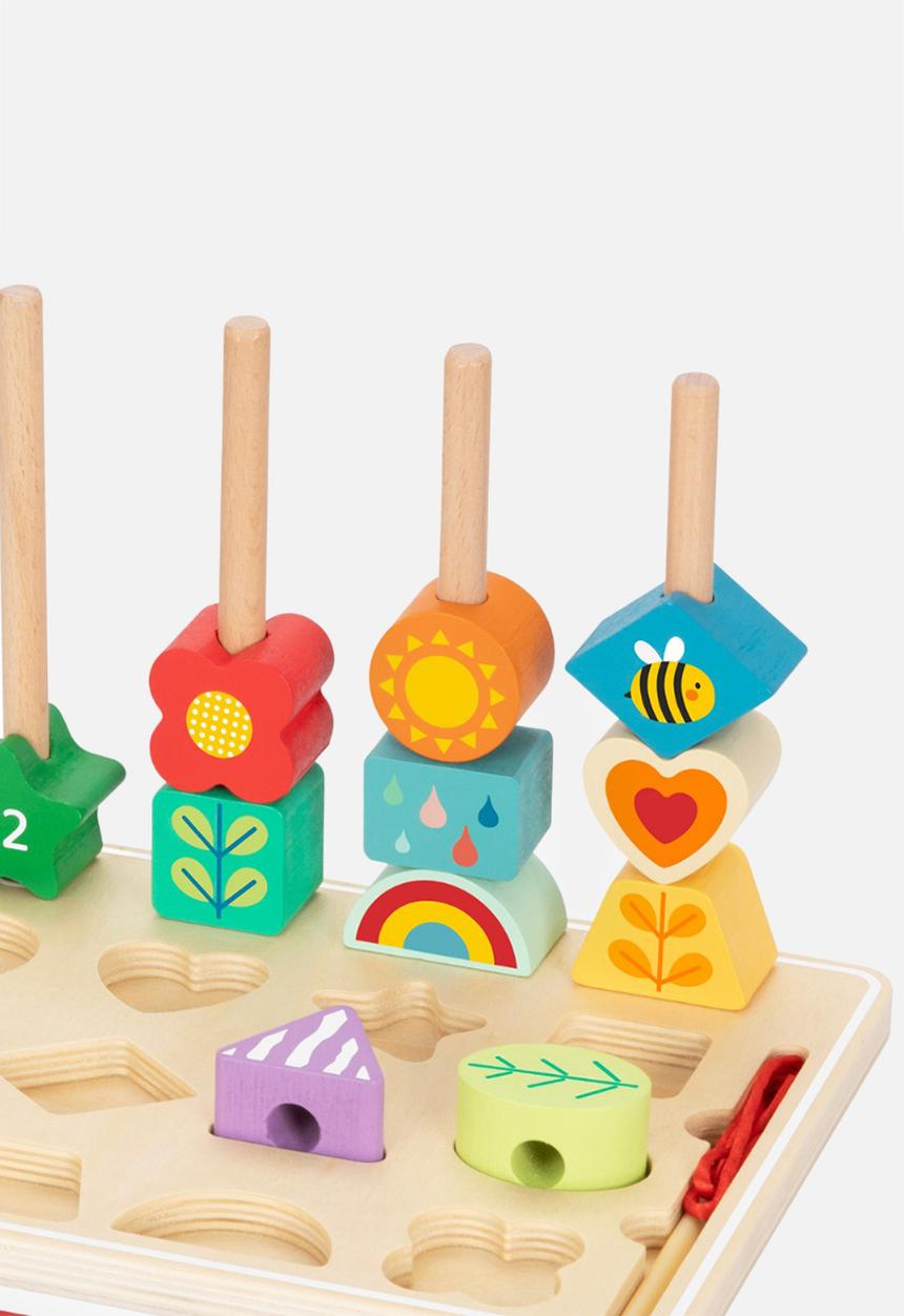 Greenbean Learning - hi Pando - Wooden Sequencing Bead Game - 30pcs