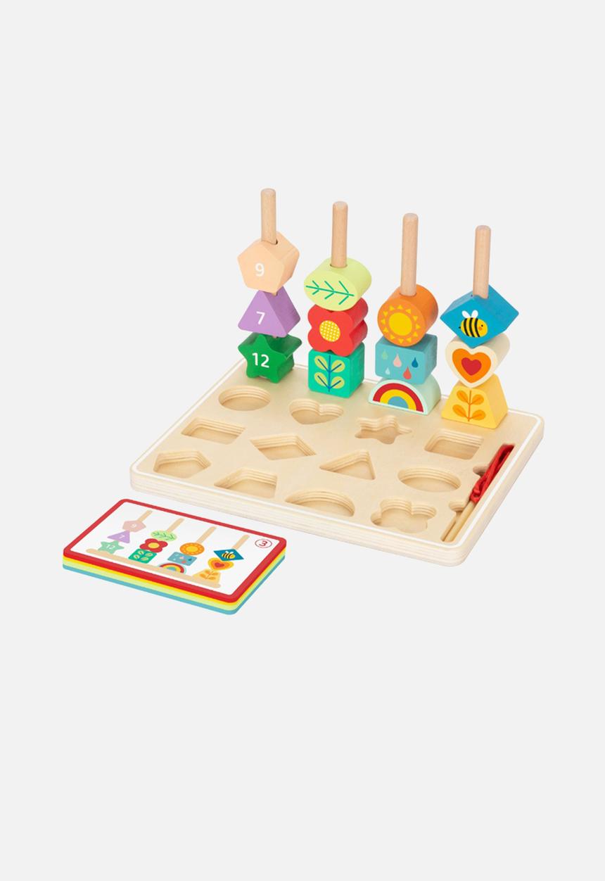 Greenbean Learning - hi Pando - Wooden Sequencing Bead Game - 30pcs