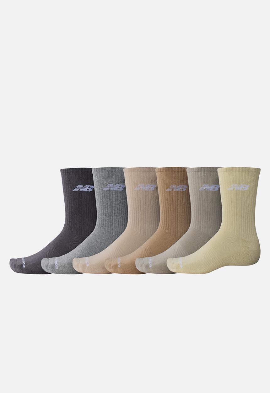 New Balance  - Everyday Crew Sock 6Pk - Assorted