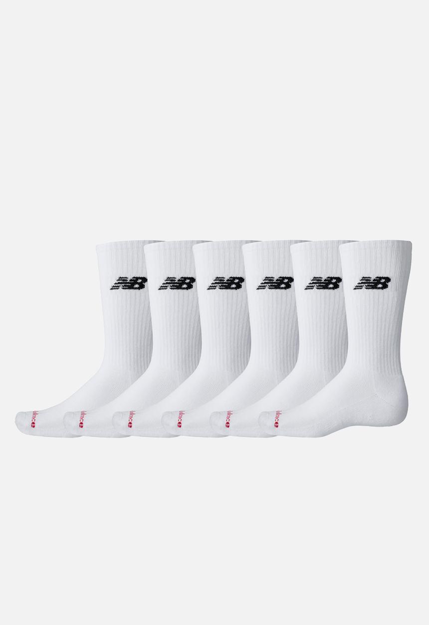 New Balance  - Everyday Crew Sock 6Pk - White