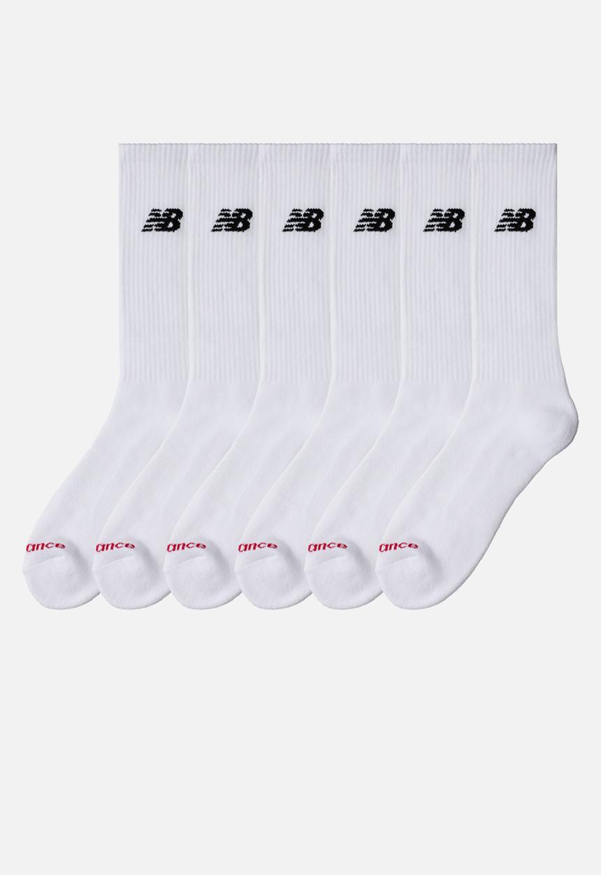 New Balance  - Everyday Crew Sock 6Pk - White