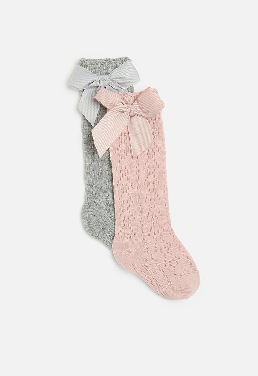 Pop Candy - 2 Pack sock set - pink & grey