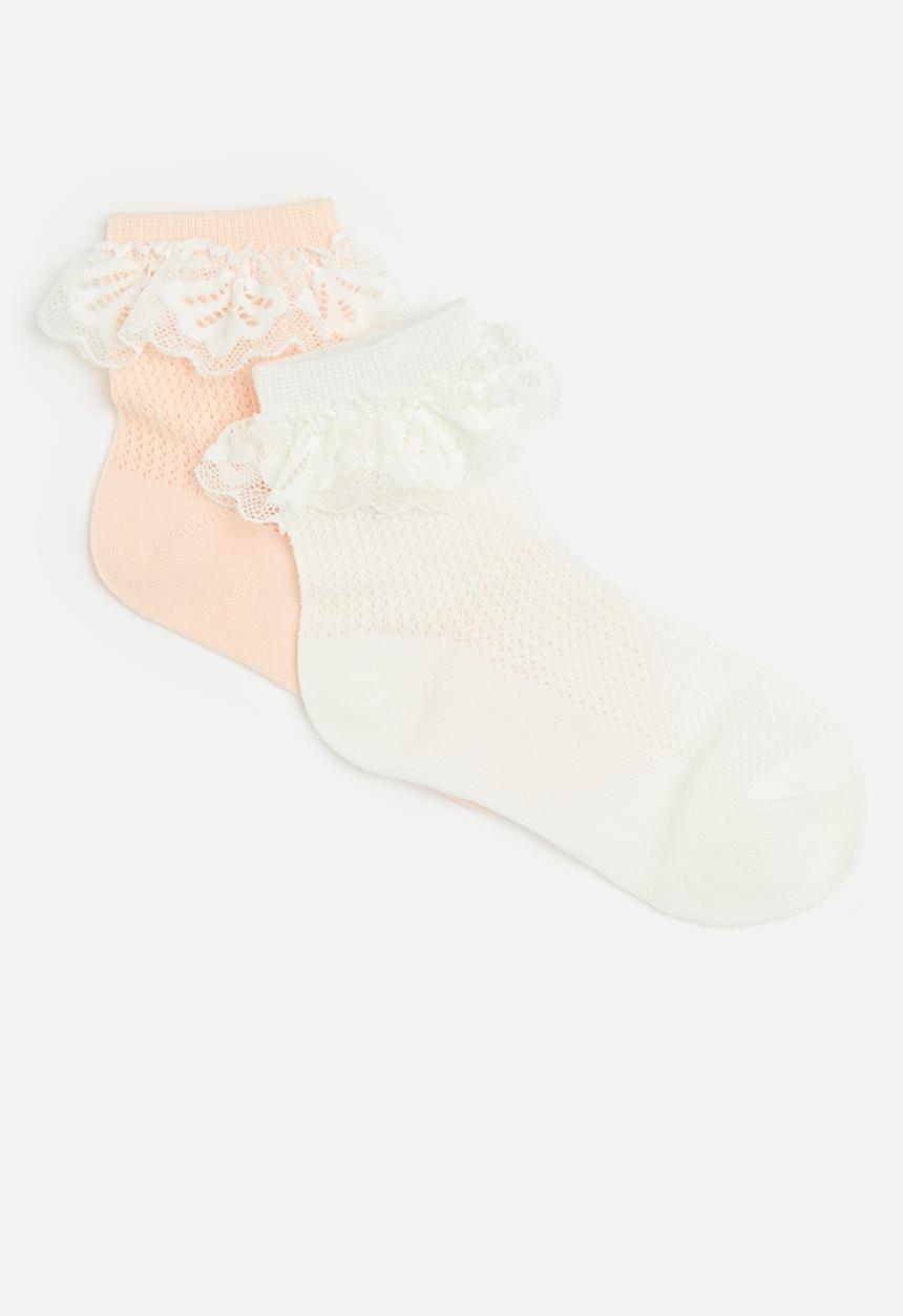 Pop Candy - 2 Pack frilled socks set - multi