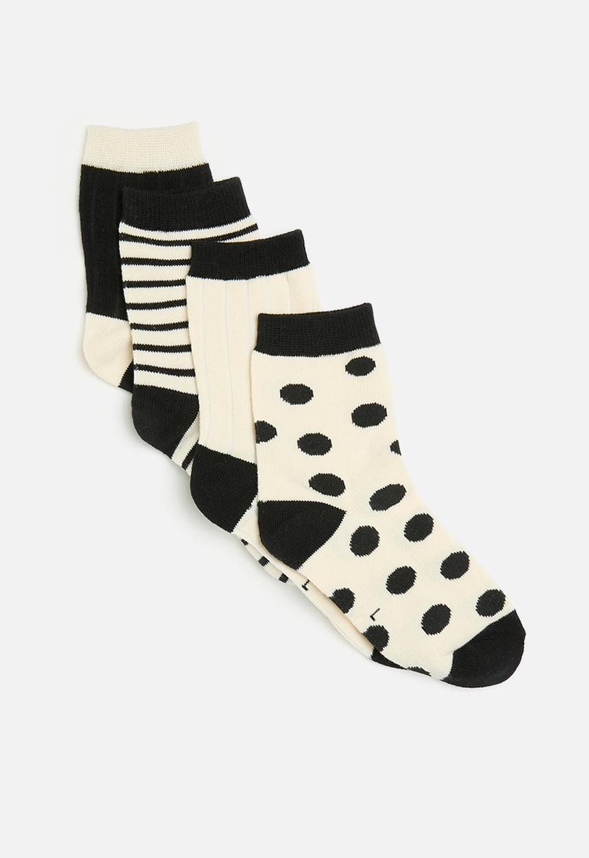 Pop Candy - 4 Pack sock set - neutral & black