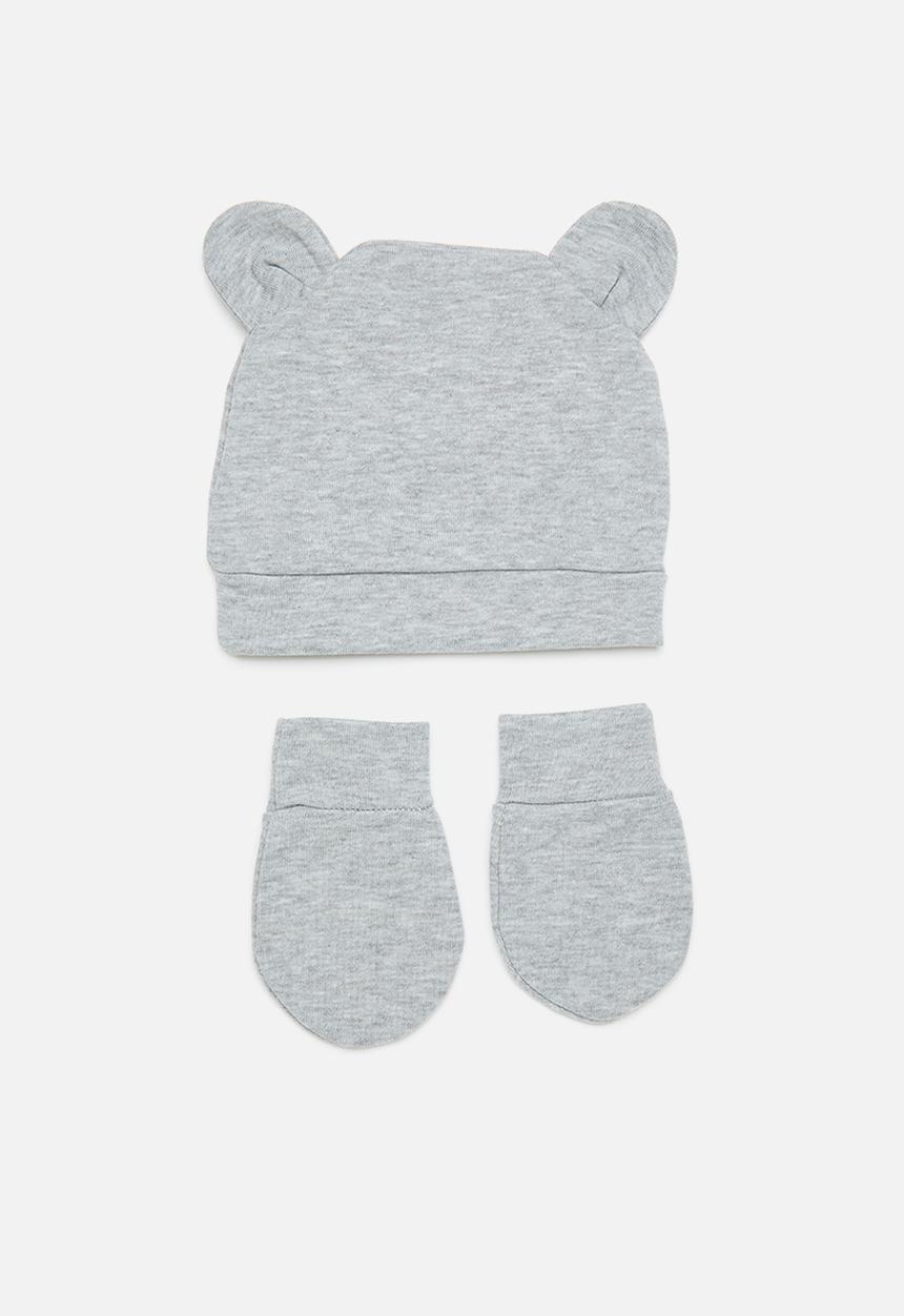 Pop Candy - Beanie and mitten set - grey