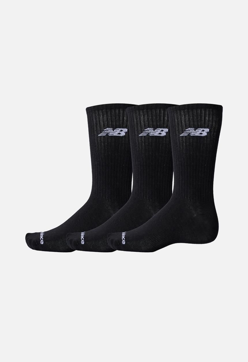 New Balance  - Everyday Lightweight Crew Sock 3Pk - Black