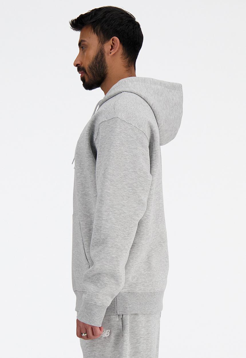 New Balance  - New Balance Brushed Fleece Hoodie - Grey