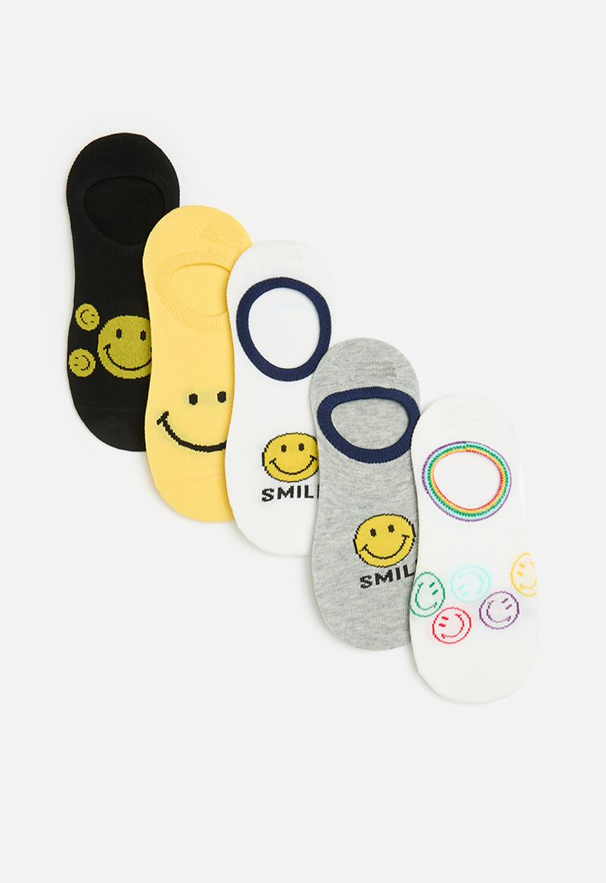 Pop Candy - 5 Pack smiley socks - multi