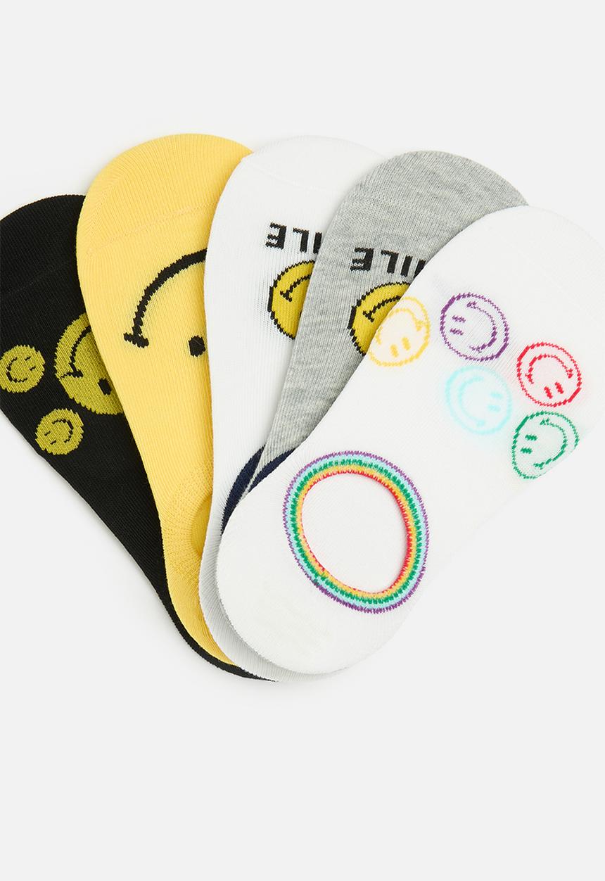 Pop Candy - 5 Pack smiley socks - multi